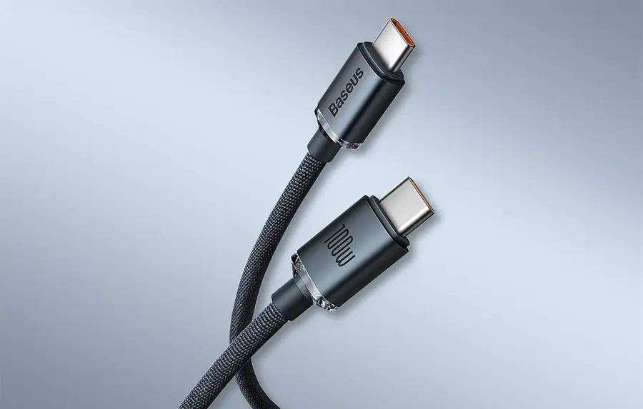 Kabel USB-C Power Delivery Quick Charge 3.0 100 W 2 m Baseus Crystal Shine CAJY000701 czarny